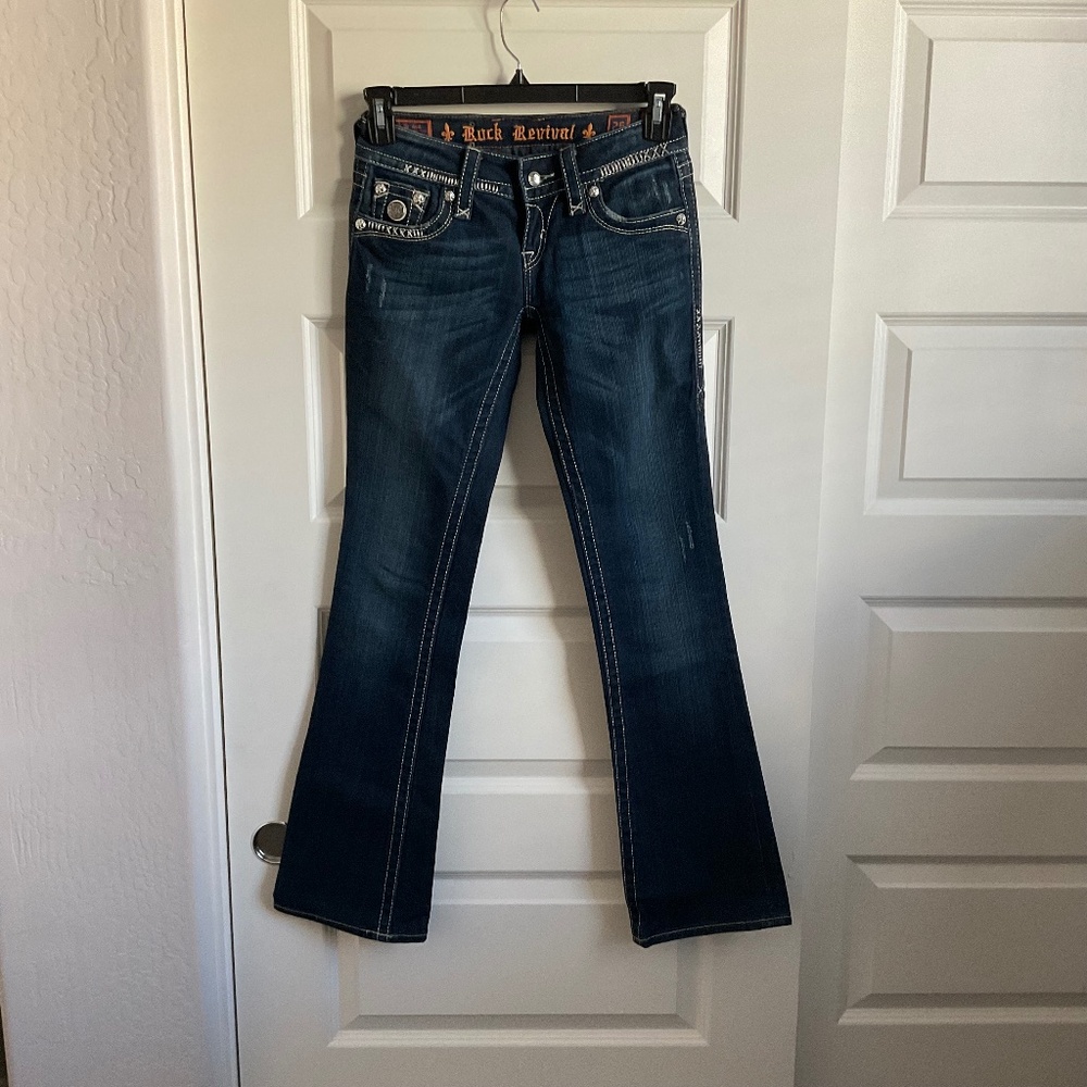 Rock Revival Celine Bootcut Dark Wash Jeans - Size 26